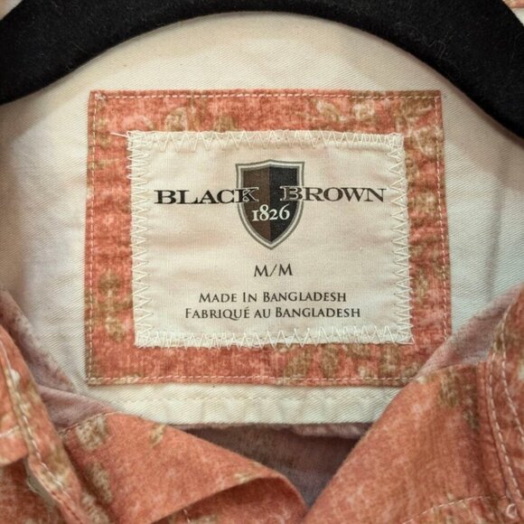 Black Brown 1826 Patterned 100% Cotton Shirt - Picture 5 of 6